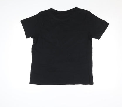 Disney Women's Black Tinker Bell Christmas Graphic T-Shirt Size 14