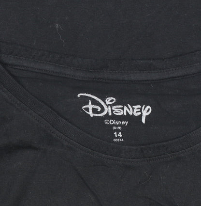 Disney Women's Black Tinker Bell Christmas Graphic T-Shirt Size 14