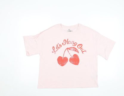 Teens UK Size 14 Marks and Spencer Pink Basic T-Shirt