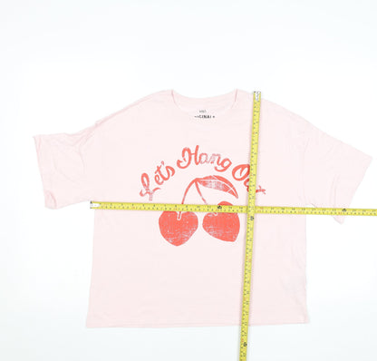 Teens UK Size 14 Marks and Spencer Pink Basic T-Shirt