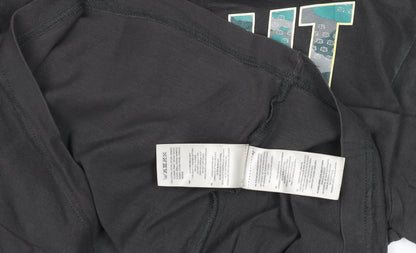 Tapout Men's Black Graphic Sports T-Shirt Size L 100% Cotton