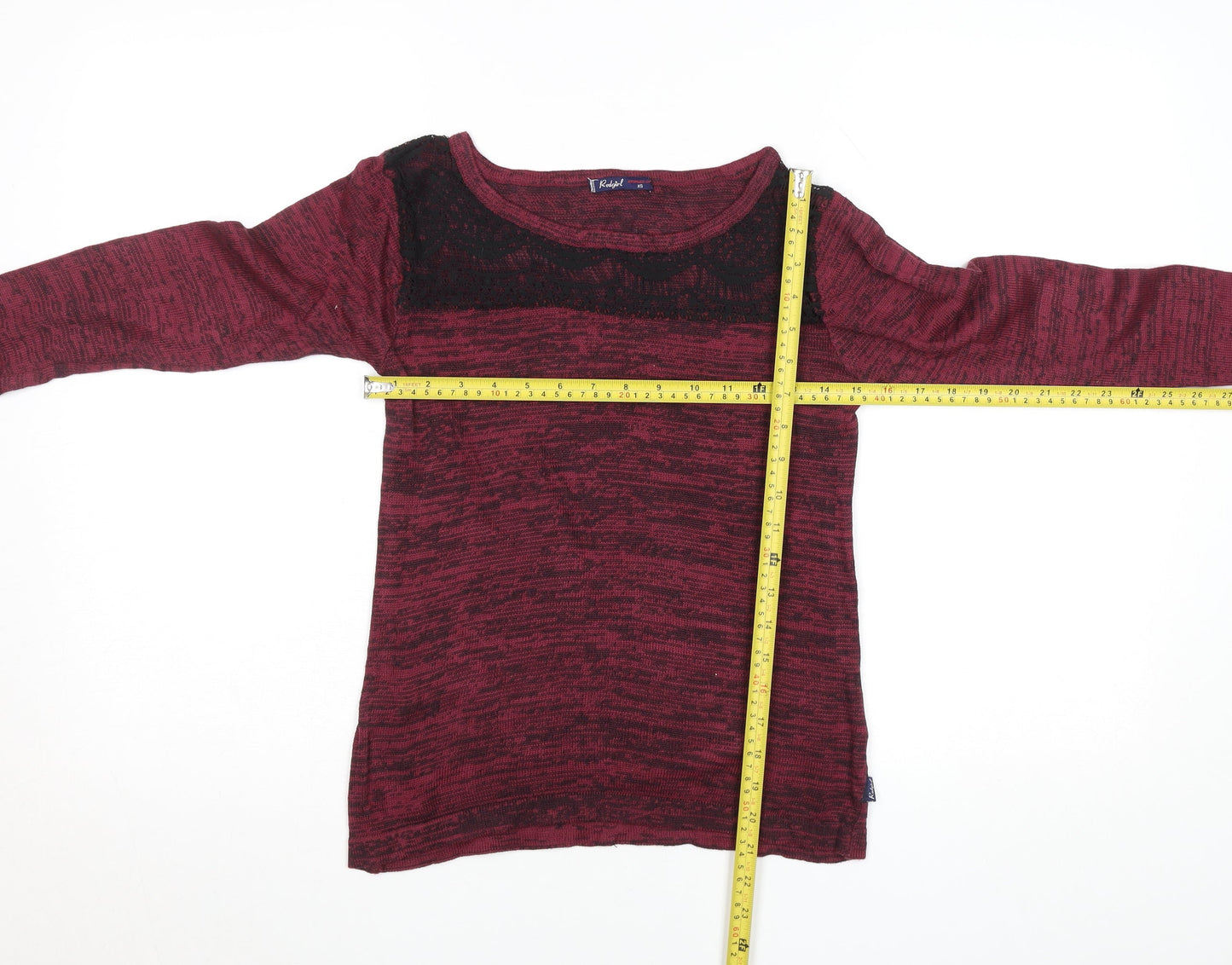 Womens UK Size XS Redgirl Red Basic T-Shirt