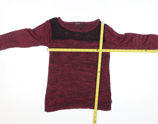 Womens UK Size XS Redgirl Red Basic T-Shirt
