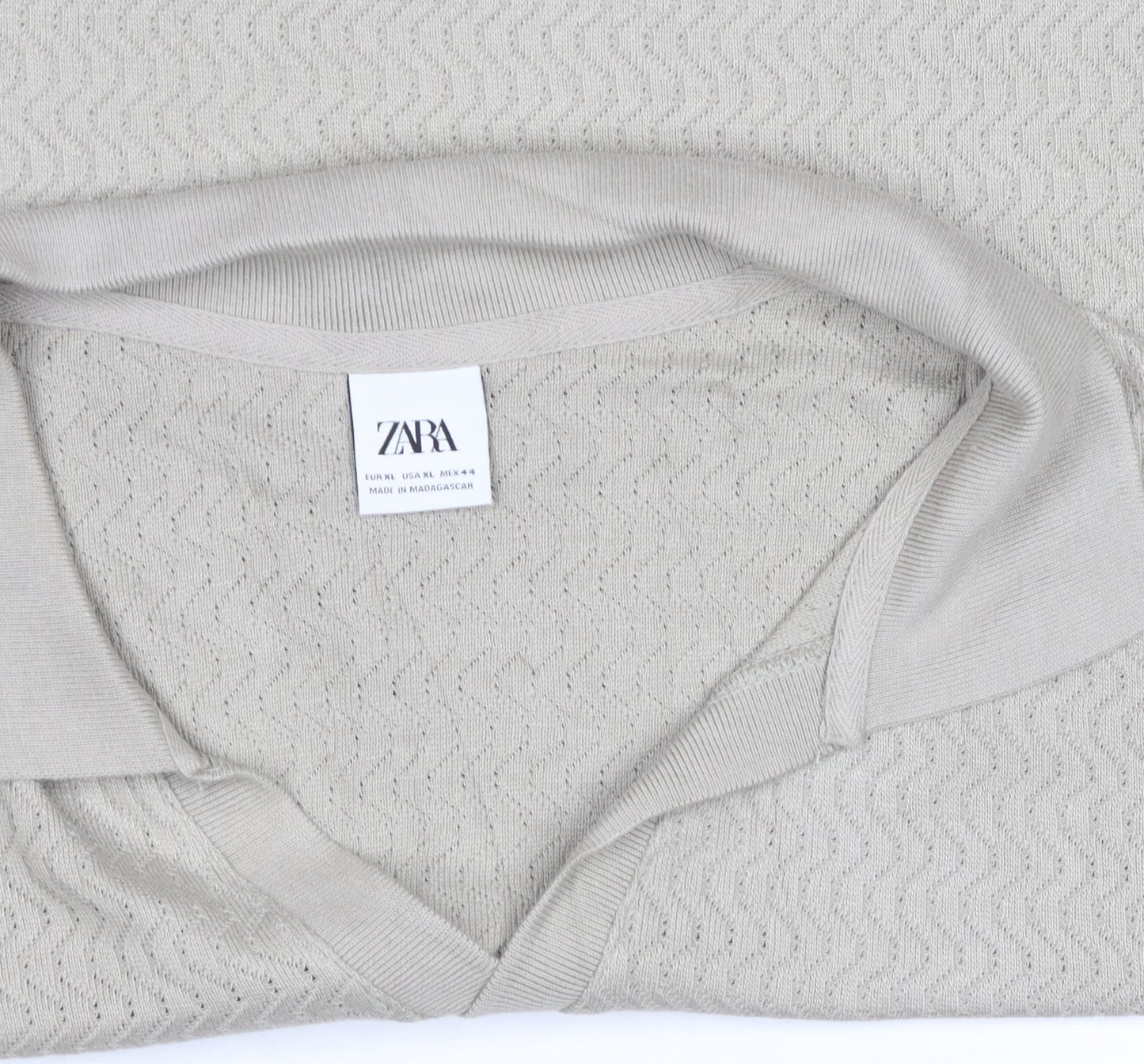 Mens UK Size L Zara Cotton Blend Polo Shirt