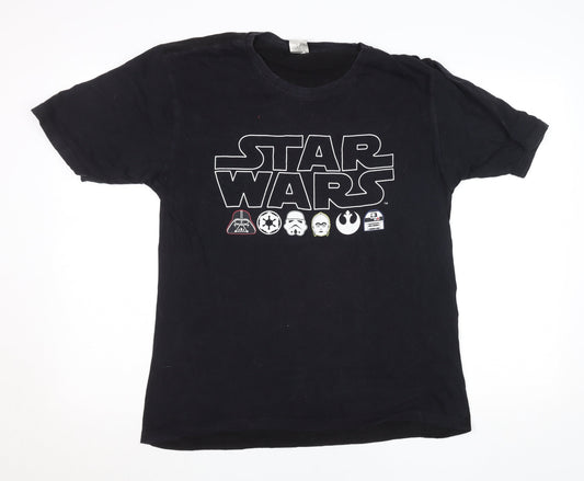 Star Wars Men's Black Medium Cotton Graphic T-Shirt