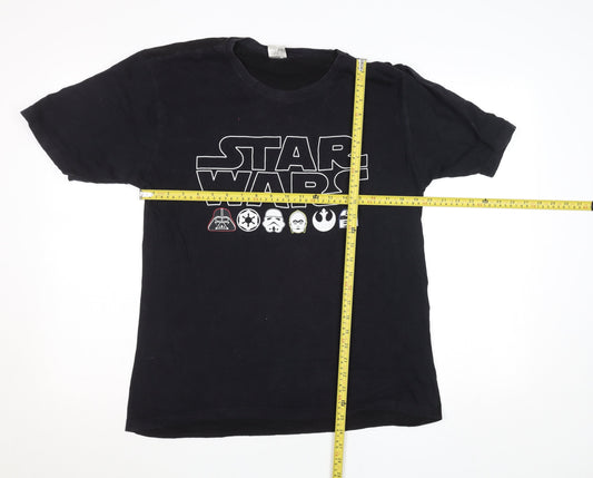 Star Wars Men's Black Medium Cotton Graphic T-Shirt