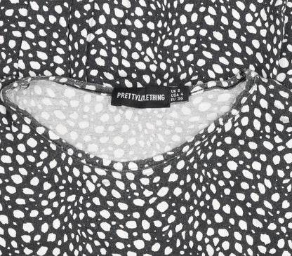 Womens UK Size 8 PRETTYLITTLETHING Skater Dress