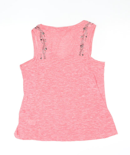 Womens UK Size 10 NEXT Pink Basic Tank