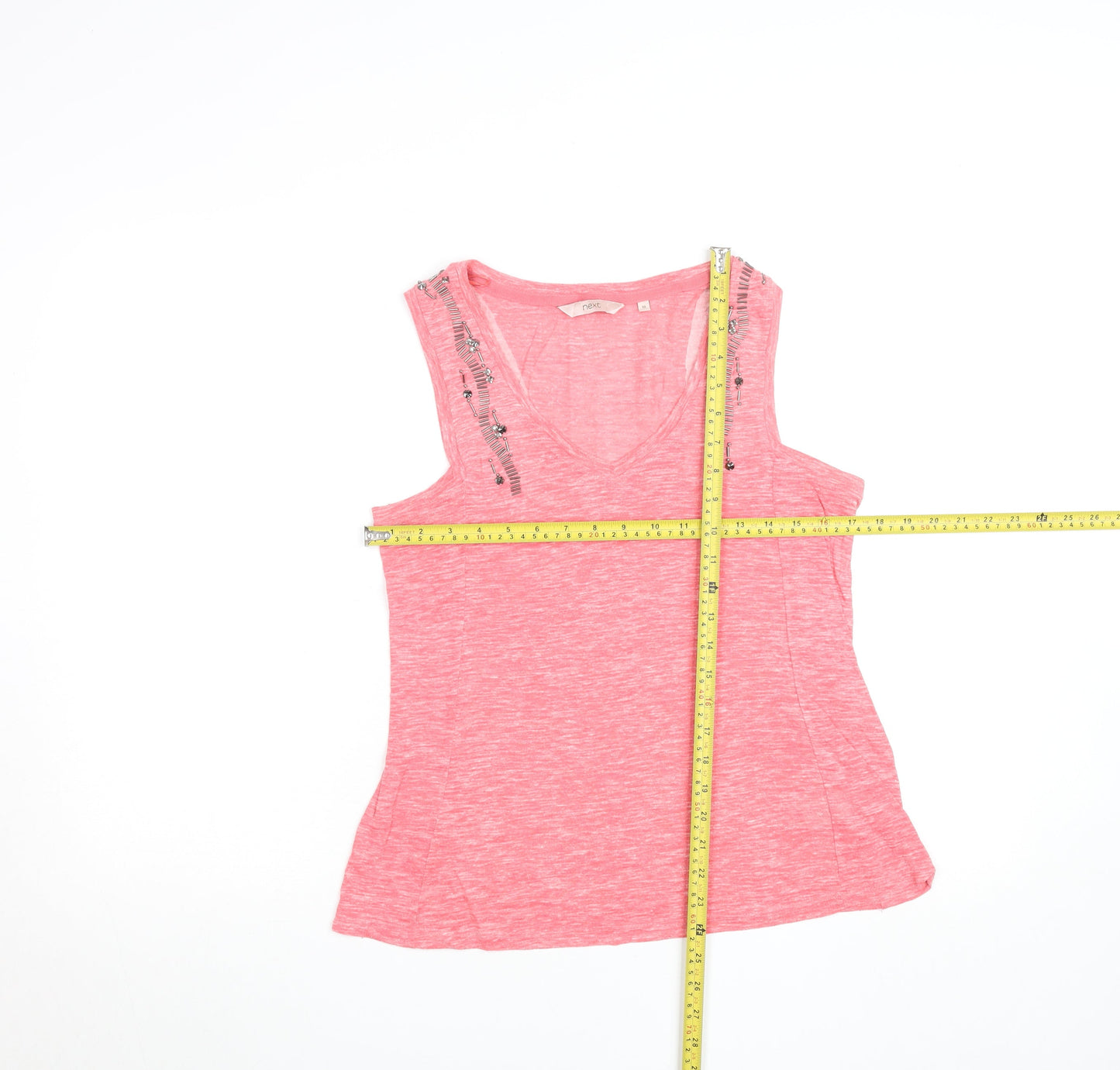 Womens UK Size 10 NEXT Pink Basic Tank