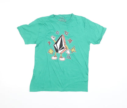 Boys UK Size 12 Years Volcom Green Basic T-Shirt