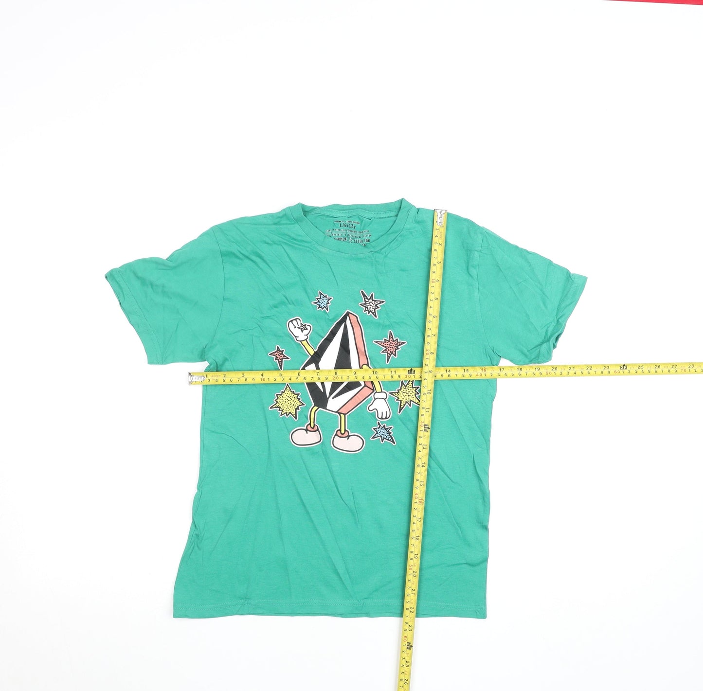 Boys UK Size 12 Years Volcom Green Basic T-Shirt