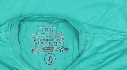 Boys UK Size 12 Years Volcom Green Basic T-Shirt