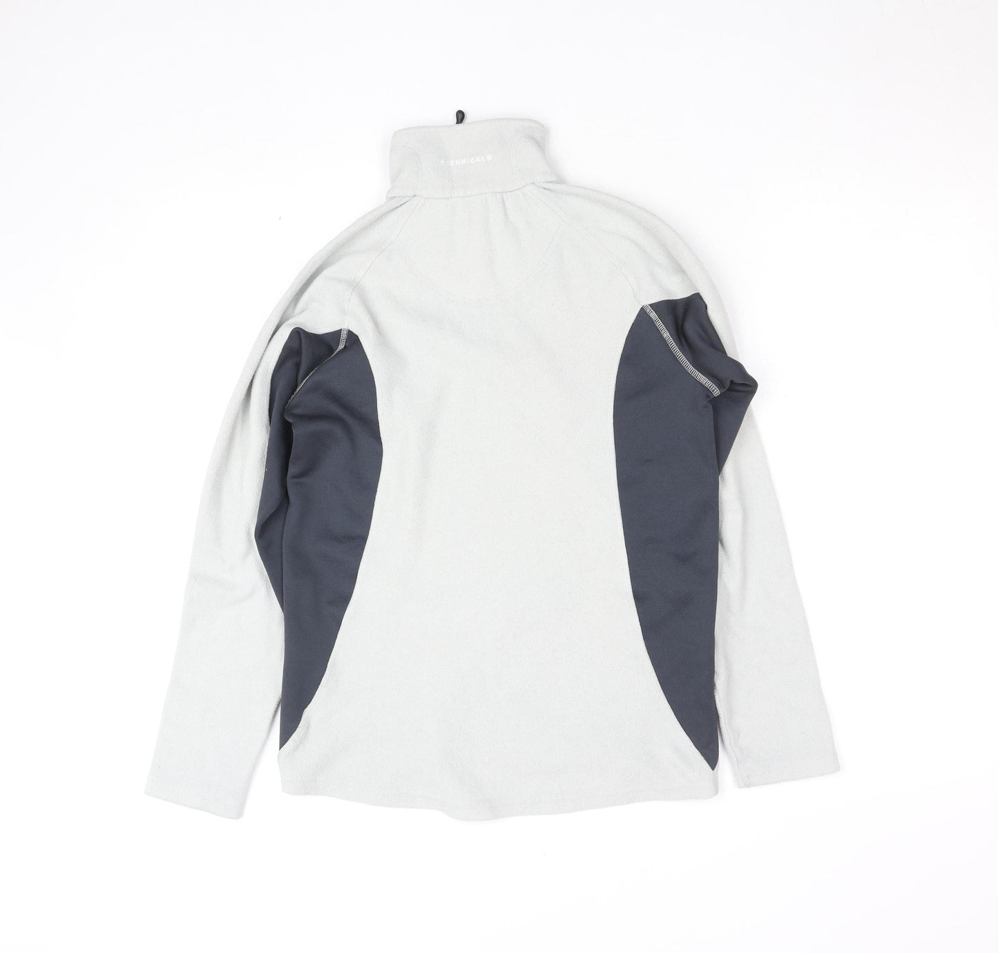 Technicals Women’s Grey 1/4 Zip Fleece Pullover Top Size 10
