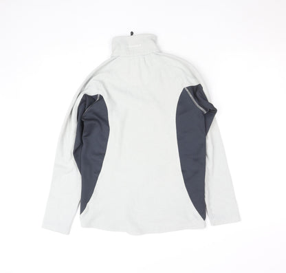 Technicals Women’s Grey 1/4 Zip Fleece Pullover Top Size 10