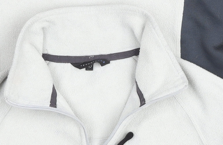 Technicals Women’s Grey 1/4 Zip Fleece Pullover Top Size 10