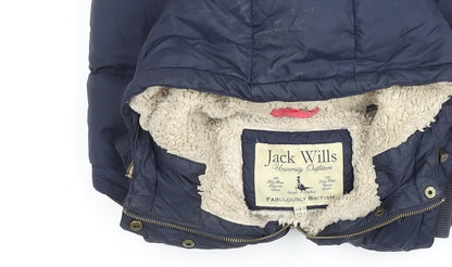 Womens UK Size 10 Jack Wills Blue Puffer Jacket
