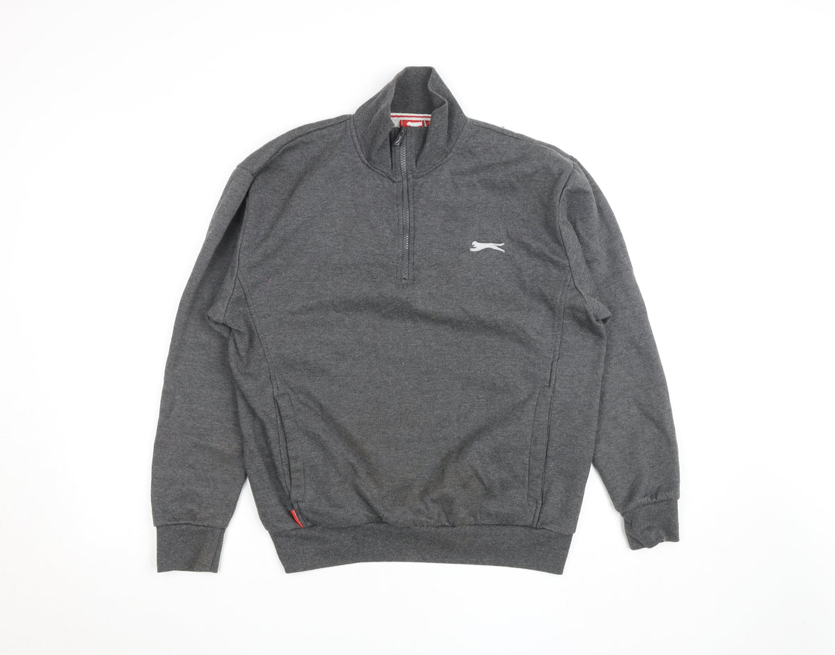 Mens UK Size M Slazenger Grey Pullover Sweatshirt
