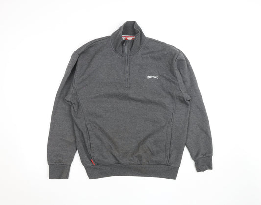 Mens UK Size M Slazenger Grey Pullover Sweatshirt