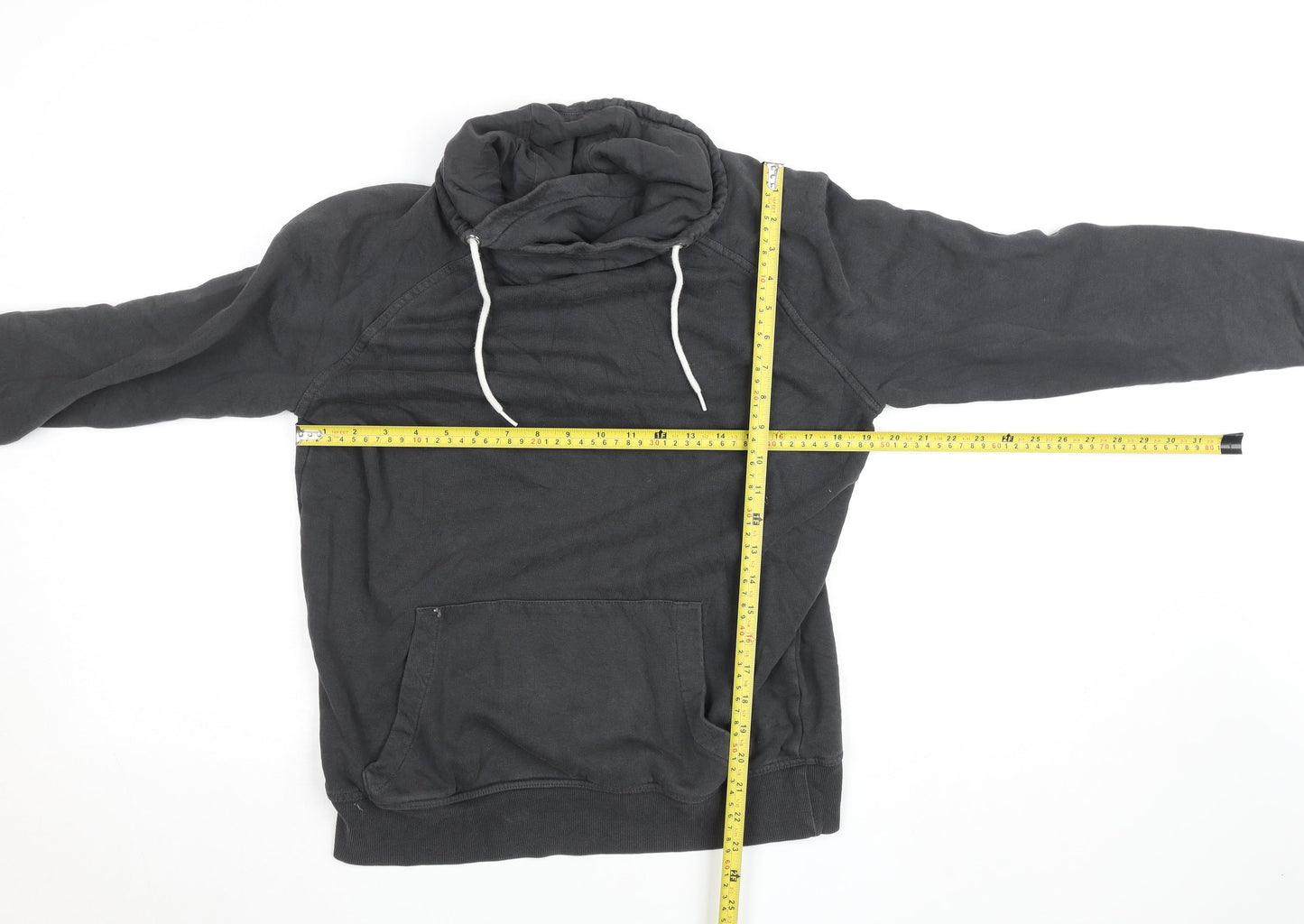 Mens UK Size S New Look Black Pullover Hoodie