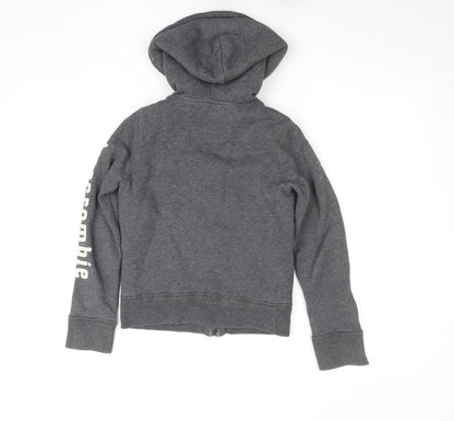 Boys UK Size S abercrombie kids Grey Full Zip Hoodie