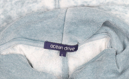 Womens UK Size L Ocean Drive Blue Basic T-Shirt