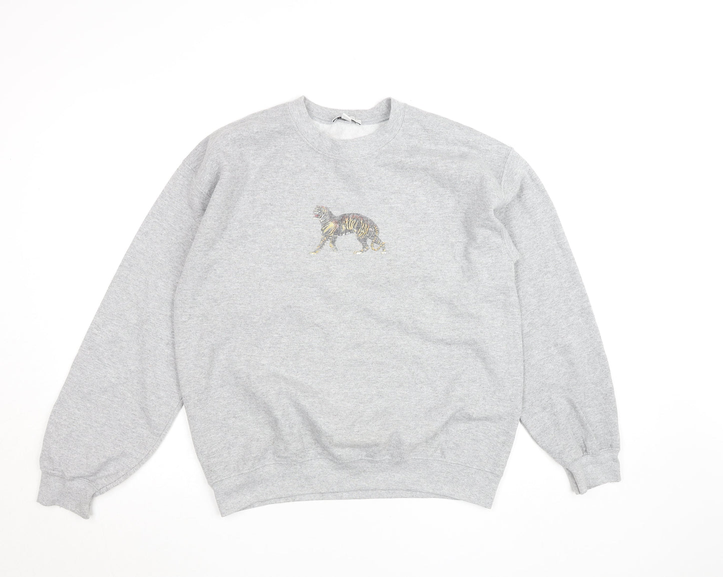 Womens UK Size M Topshop Grey Pullover Sweatshirt