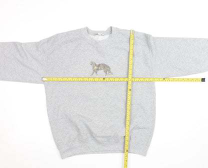 Womens UK Size M Topshop Grey Pullover Sweatshirt