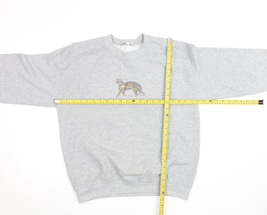 Womens UK Size M Topshop Grey Pullover Sweatshirt