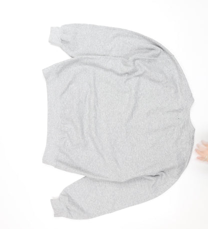 Womens UK Size M Topshop Grey Pullover Sweatshirt