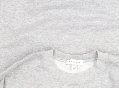 Womens UK Size M Topshop Grey Pullover Sweatshirt