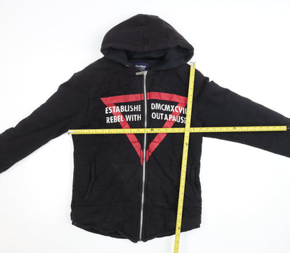 Mens UK Size L Divided Black Bomber Jacket