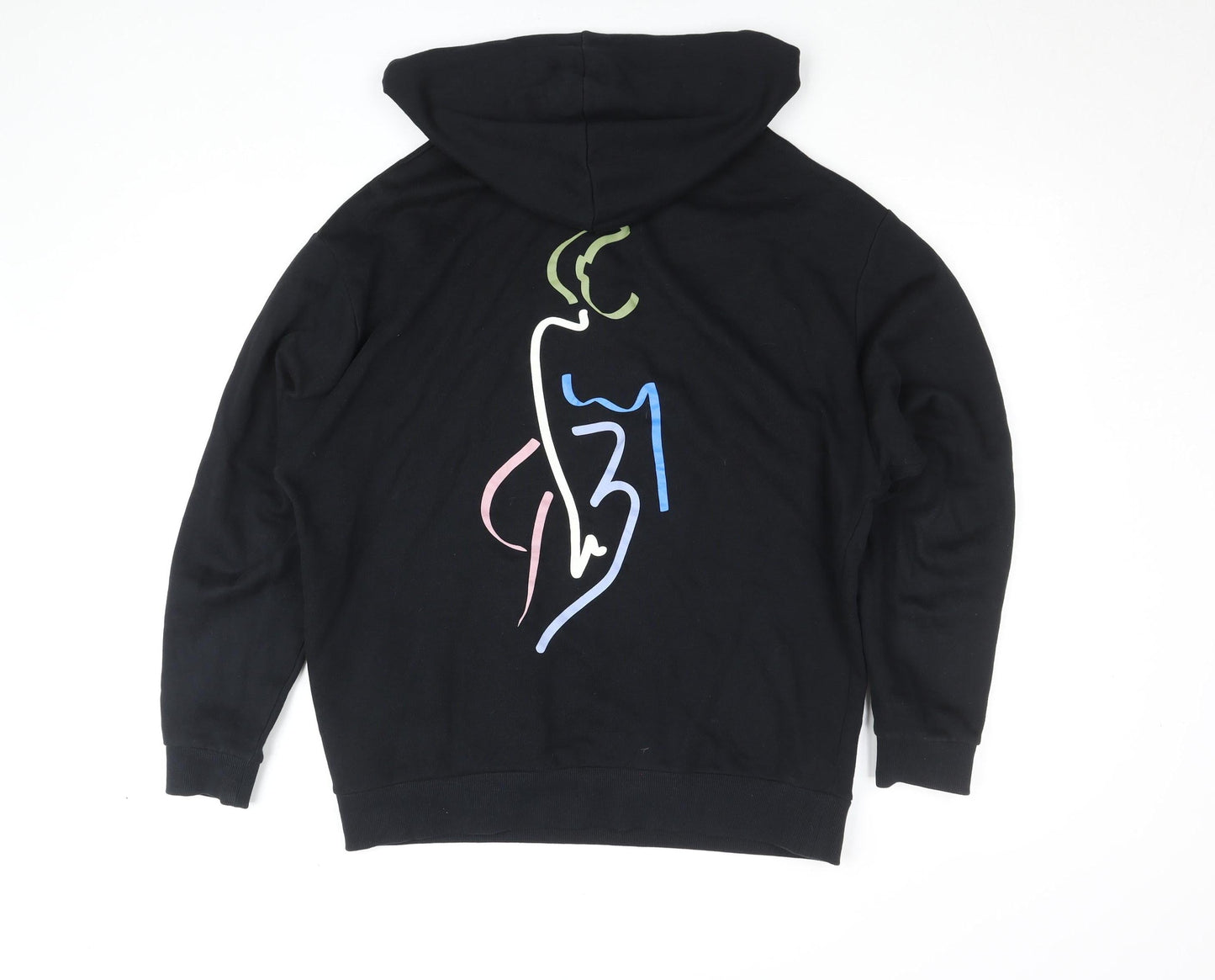 Mens UK Size S ASOS DESIGN Black Pullover Hoodie