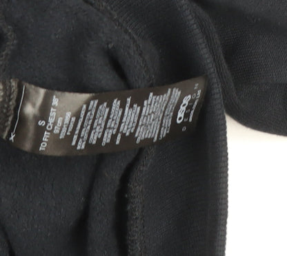 Mens UK Size S ASOS DESIGN Black Pullover Hoodie