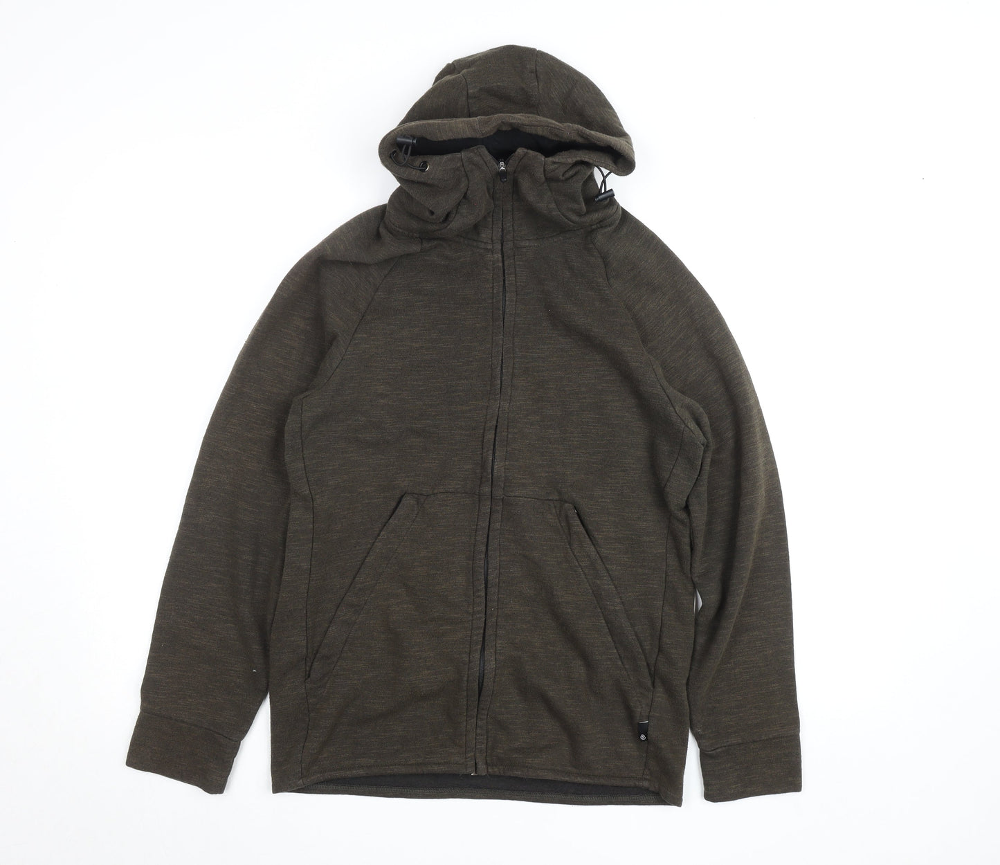 Mens UK Size S Blue Tech Brown Full Zip Hoodie