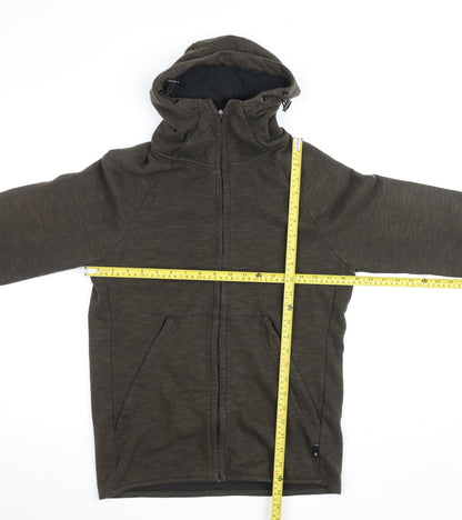 Mens UK Size S Blue Tech Brown Full Zip Hoodie