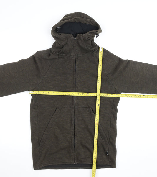 Mens UK Size S Blue Tech Brown Full Zip Hoodie