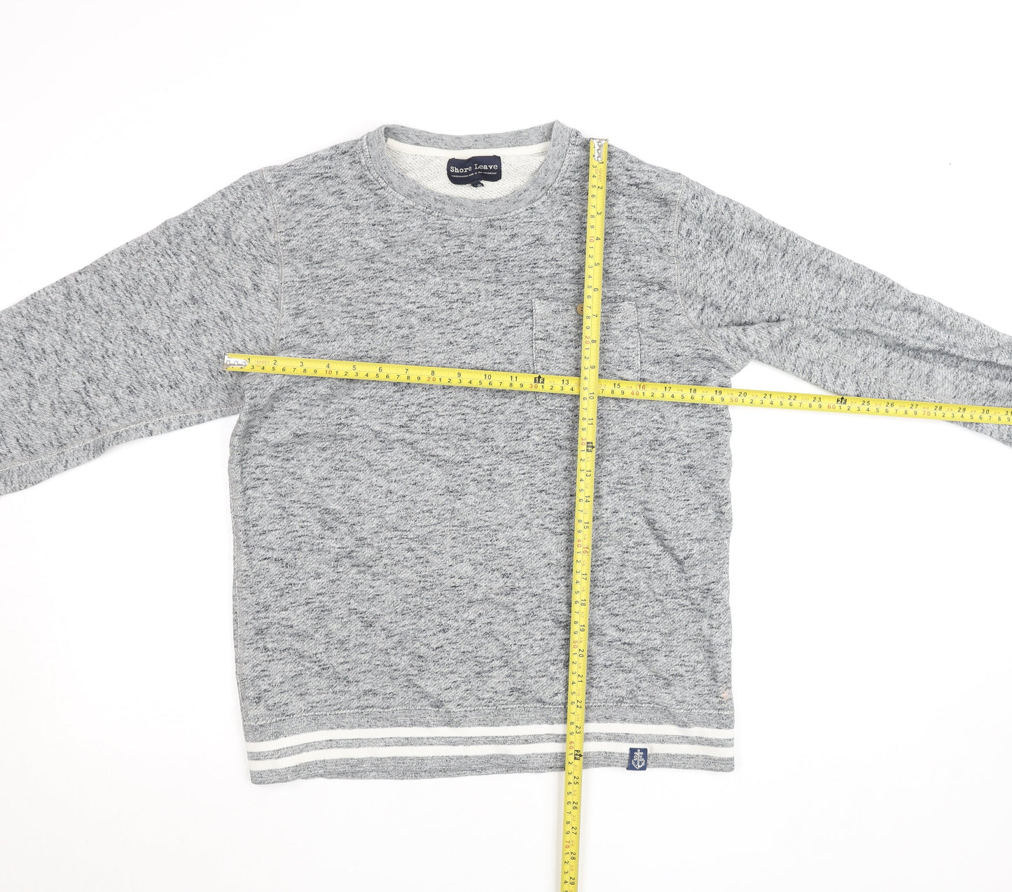 Mens UK Size M Shore Leave Grey Pullover Sweatshirt