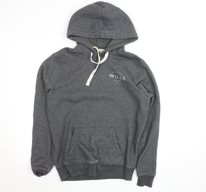 Mens UK Size S Jack Wills Grey Pullover Hoodie