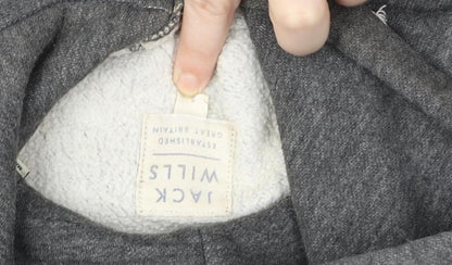 Mens UK Size S Jack Wills Grey Pullover Hoodie