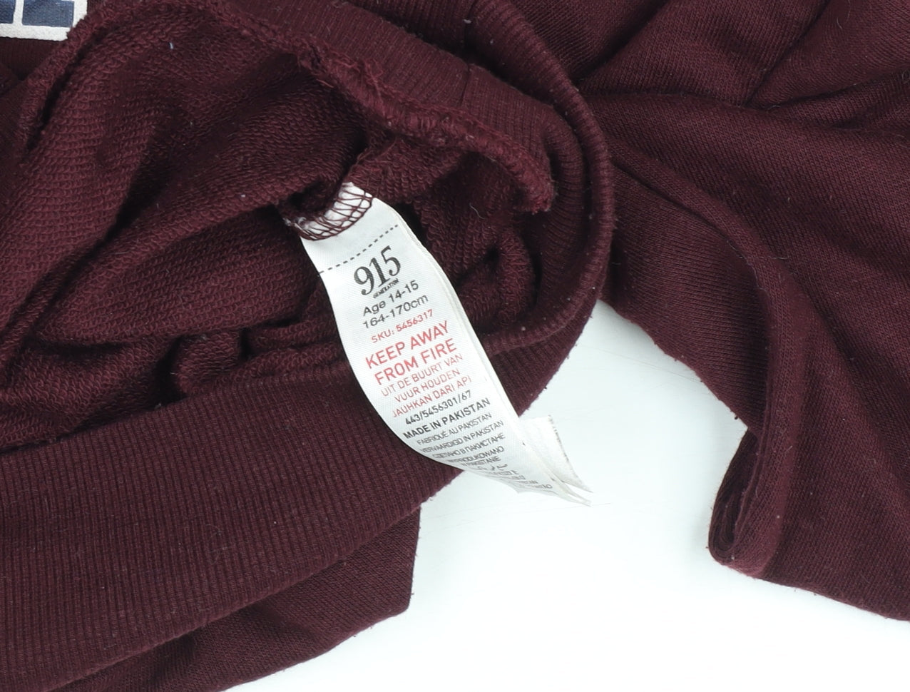 Teens UK Size 14 New Look Red Pullover Sweatshirt