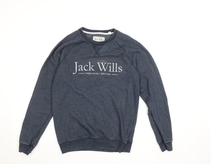 Womens UK Size M Jack Wills Blue Pullover Sweatshirt