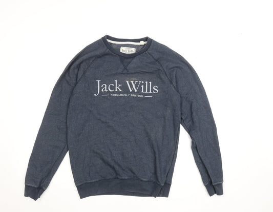 Womens UK Size M Jack Wills Blue Pullover Sweatshirt