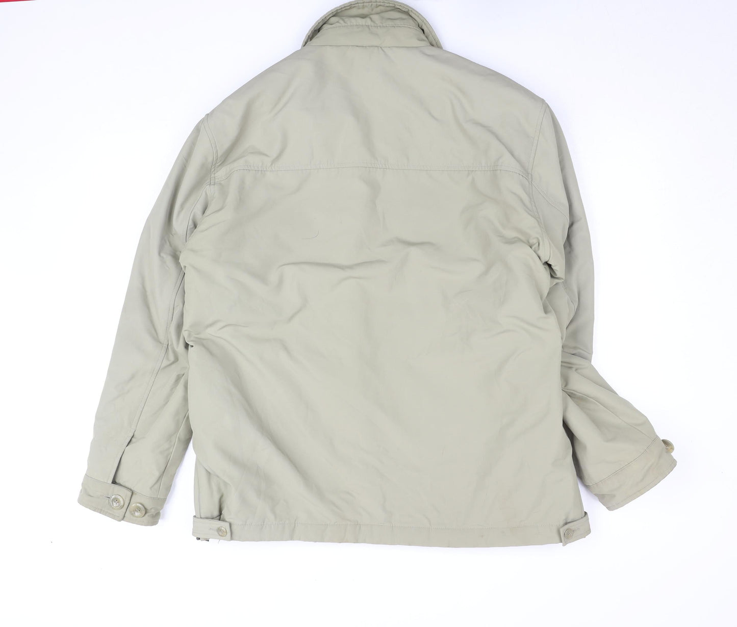 Aldon Men's Beige L Basic Polyester Full Zip Lined Jacket