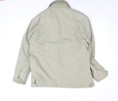 Aldon Men's Beige L Basic Polyester Full Zip Lined Jacket