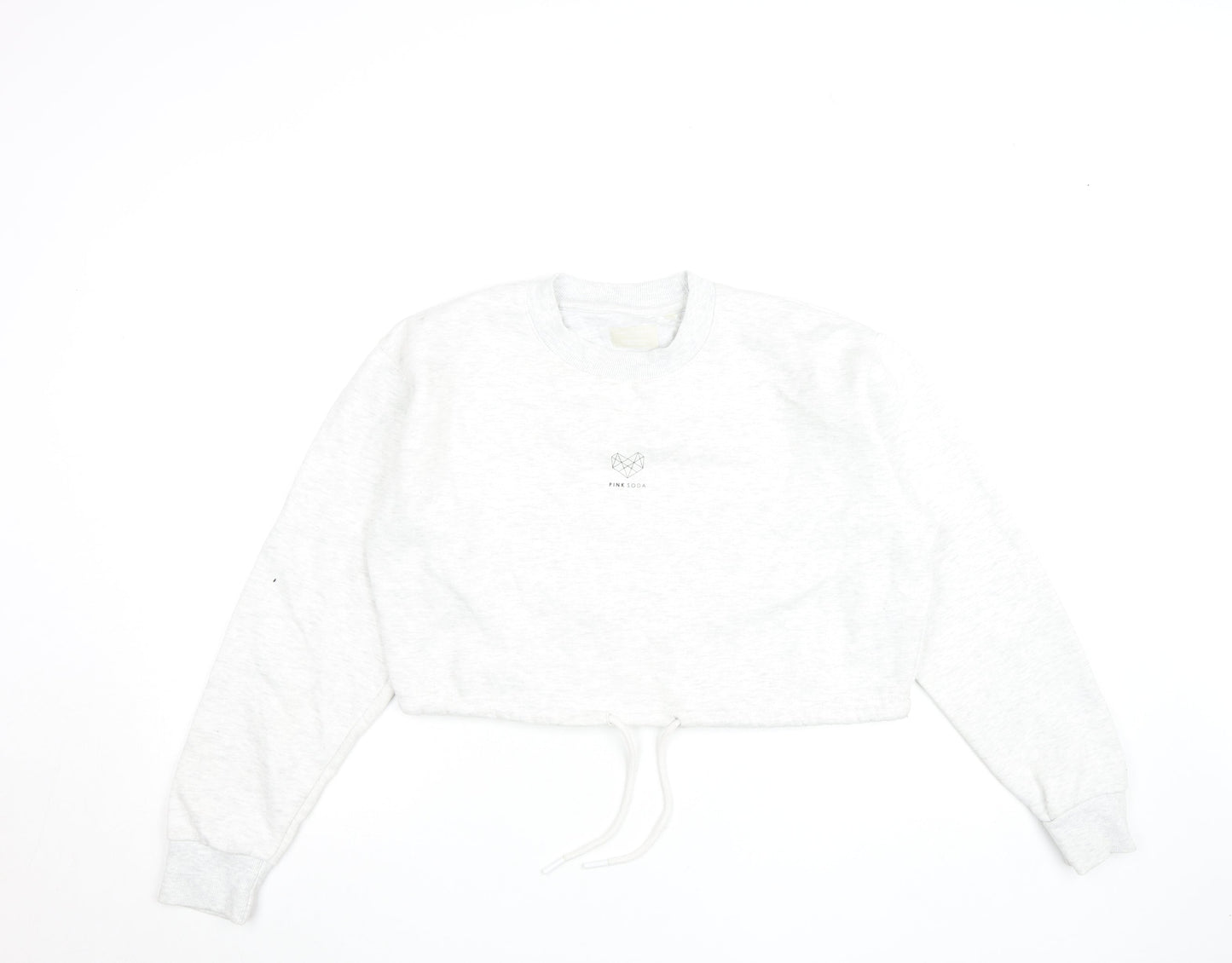 Womens UK Size 10 Pink Soda Sport White Pullover Sweatshirt