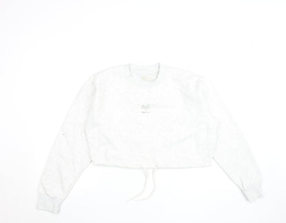 Womens UK Size 10 Pink Soda Sport White Pullover Sweatshirt