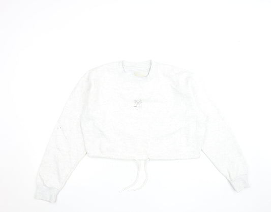 Womens UK Size 10 Pink Soda Sport White Pullover Sweatshirt