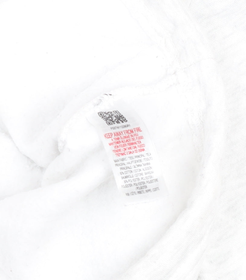 Womens UK Size 10 Pink Soda Sport White Pullover Sweatshirt