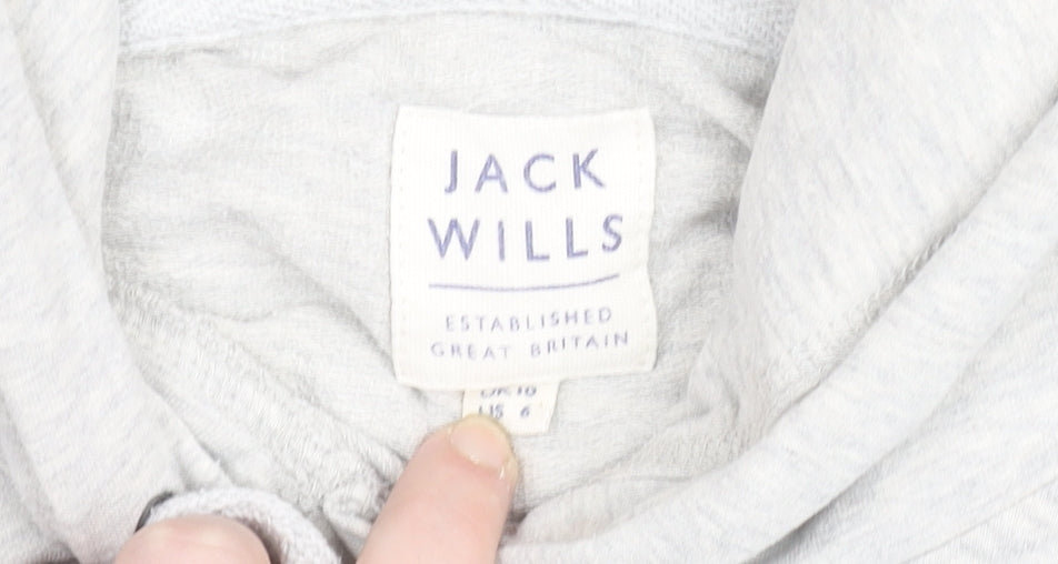 Womens UK Size 6 Jack Wills Grey Pullover Hoodie