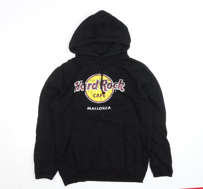 Mens UK Size L Hard Rock Black Pullover Hoodie